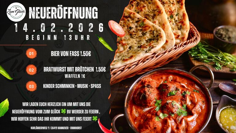 Neueröffnung Clubgaststätte Zum Glück